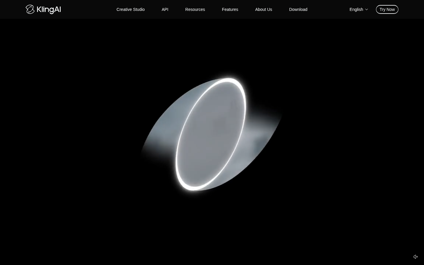 Kling AI homepage